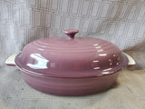 Le Creuset Mauve Stoneware Oblong Covered Casserole Dish