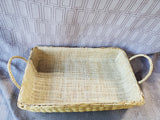 Hand Woven Grass Double Handle Basket