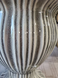 Grey Ceramic Footed Double Handled Vase