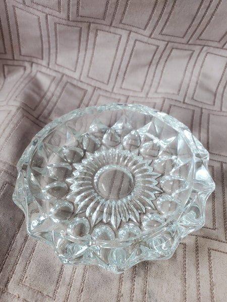 Heavy Clear Glass Ash Tray