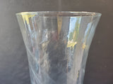 Tall Clear Glass Swirl Vase