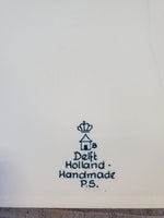 Vintage Delft Holland Blue and White Ceramic Tile
