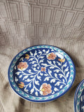 Set of 3 Pottery Barn Blue "Ava" Salad Plates