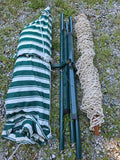 Rope Hammock w/Frame and Removable Cover/Pillows