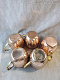 Lot of 5 Copper Toned Moscow Mule Cups