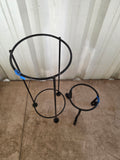 Two Black Metal Plant Stands