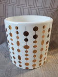 Ceramic White and Gold Toned Planter