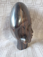Carved Wooden Bust of Woman