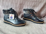 Pair of Clarks Faux Fur Ankle Boots—Women's Size 7.5