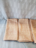 Lot of 12 Orange Toned Textured Fabric Napkins