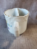 Vintage Floral Porcelain Mustache Cup