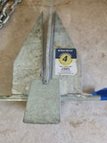 Traditional #4 Galvanized Steel Boat Anchor (For Boats Up to 16')