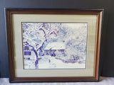 Framed Snowy Landscape Photograph Print