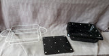 Temp-Tations Black and White Polka Dot Baking Dish with Wire Rack and Trivet (B)