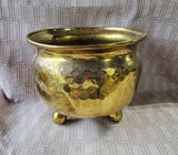 Round Brass Planter