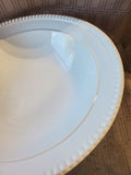 Ceriart S.A. White Ceramic Pedestal Serving Bowl