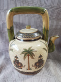Vintage Crackle Glazed Elephant Teapot