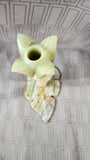 Carved Stone Flower Tapered Candle Holder