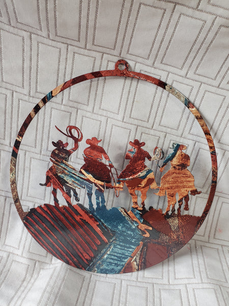 Metal Cowboy Wall Hanging