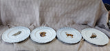 Set of 4 World Market Woodland Animal Salad Plates