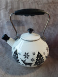 Martha Stewart Enamel on Steel Tea Kettle