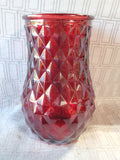 Ruby Red Glass Vase