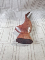 Carved Wood Crane Figurine