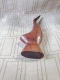 Carved Wood Crane Figurine