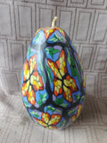 Multi-Colored Egg Shaped Candle