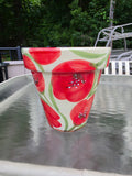 Glazed/Painted Terracotta Planter Glazed Terracotta Planter - Red Poppies (Q)