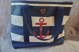 Tommy Hilfiger Striped Canvas Tote Bag