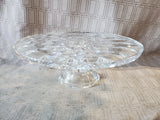 Heavy Clear Glass Cake Stand
