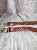 Pair of Woven Leather Belts—Women's Size Large/Size 38
