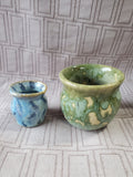 Pair of Small Glazed Pottery Vases