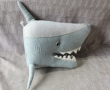 Plush Shark Head Wall Mount