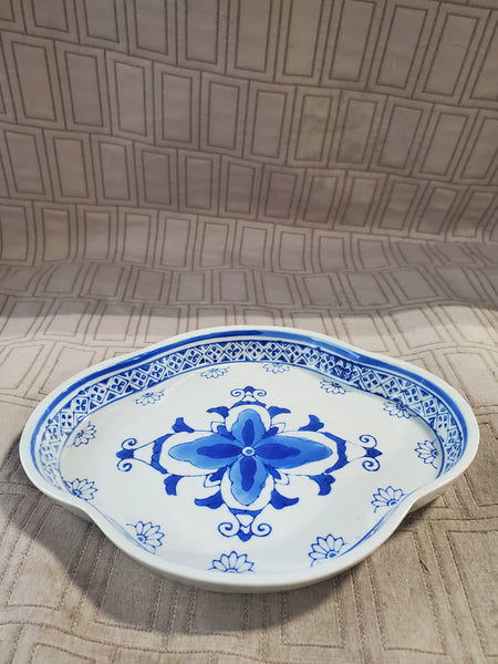 Blue and White Ceramic Trinket Dish