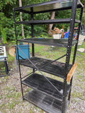 6-Tier Black Metal Garage Shelving Unit