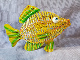 Multi-Colored Metal Fish Figurine