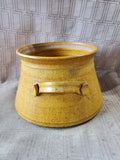 Signed Glazed Pottery Double Handle Planter