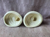 Pair of Ceramic Seashell Candle Holders
