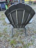 Grey Plastic Heavyweight Outdoor Chair with Folding Cup/Phone Holder