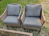 4-Piece All Weather Wicker Patio Set w/Cushions **Read Description