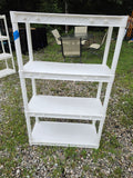 4-Tier White Plastic Shelving Unit (D)