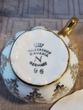 Bavaria Germany White and Gold Toned Demitasse and Saucer Set (B)