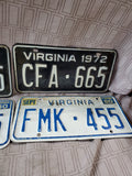 Lot of Vintage Virginia License Plates