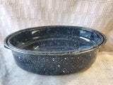Black and White Speckled Roaster Pan