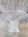 Clear Glass Ribbed Flare Vase