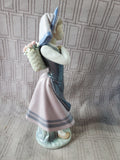 Lladro "Nature's Bounty Girl with Flower Basket" No. 1417 Figurine