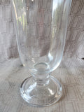 Clear Glass Pedestal Vase