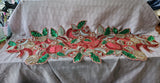 Embroidered and Beaded Table Runner